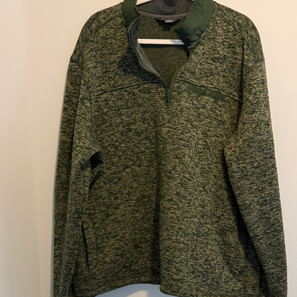 Eddie Bauer Forest Green Fleece Pullover